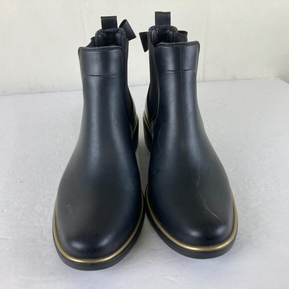 Kate Spade Womens Sz 8 Sedgewick Chelsea Rain Booties Black Outdoor Block Heel - Picture 3 of 10